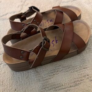 Blowfish Malibu Brown Women’s Strappy Sandals, Size 8